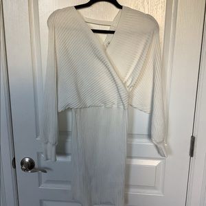 White sweater dress